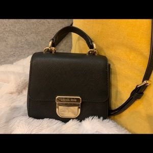 Mini Michael Kors Black Leather Purse - Crossbody